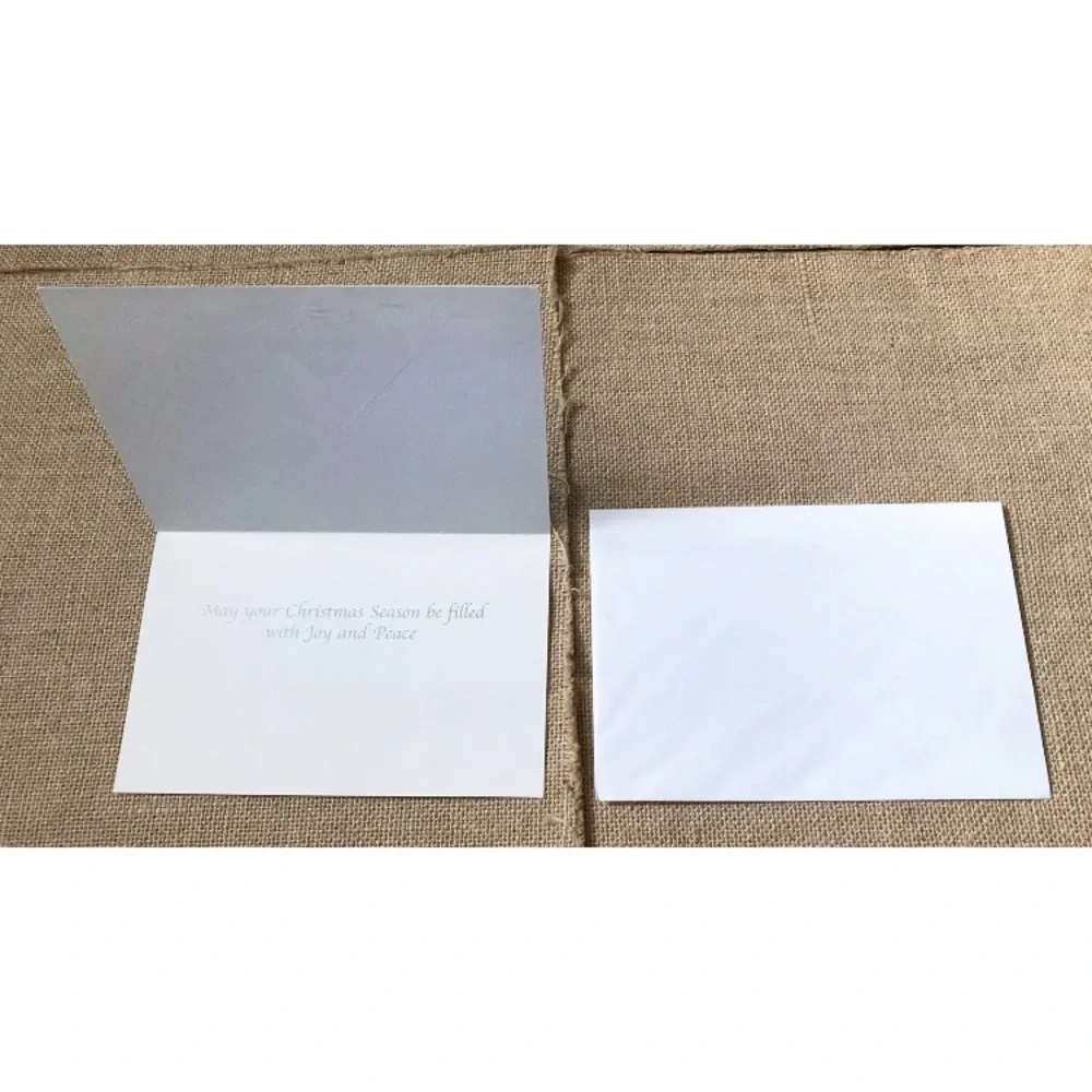 Mark W Sotak Quiet Snowfall Christmas Card Church Pine Trees Winter Framable